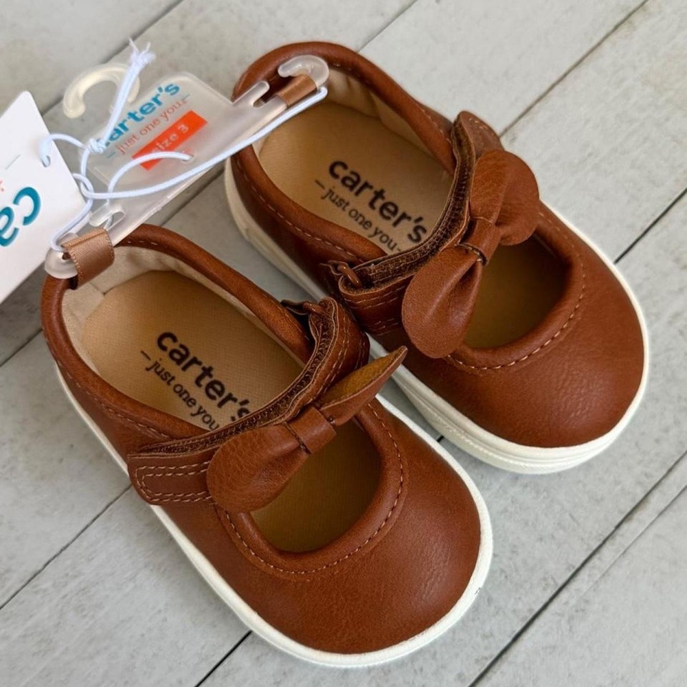 Carter's Baby Girls Brown Leather Mary Jane Shoes